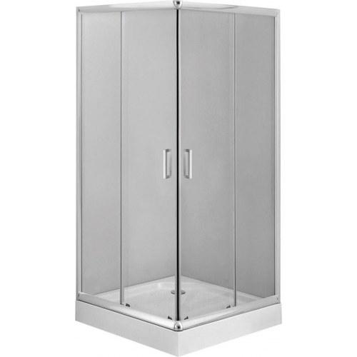 Kvadratisk brusekabine 80x80 cm fra Deante med klart glas og dobbeltdøre