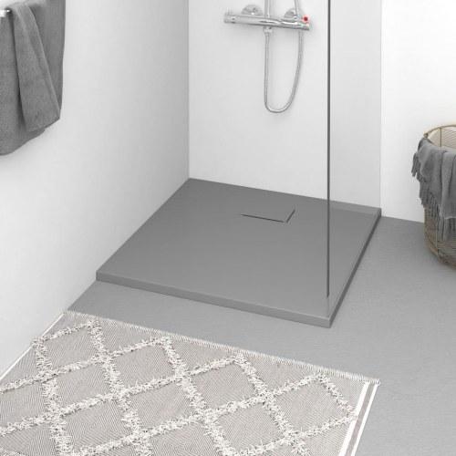 Gråt SMC-brusekar med skiferstenslook i 80 x 80 centimeter
