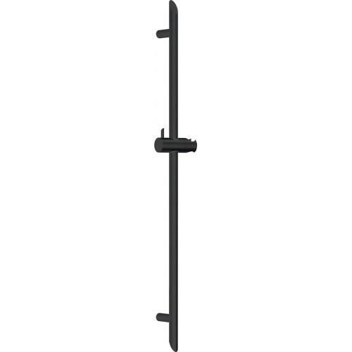 Sort brusestang fra Deante med minimalistisk profil og justerbar glider