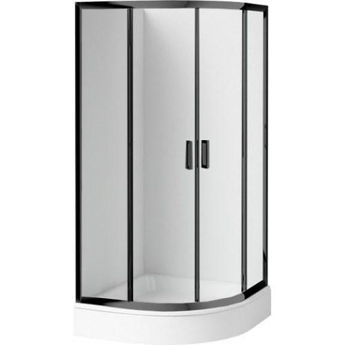 Deante KDDZN52K halvrund brusekabine 80x80 cm med brusekar inkluderet