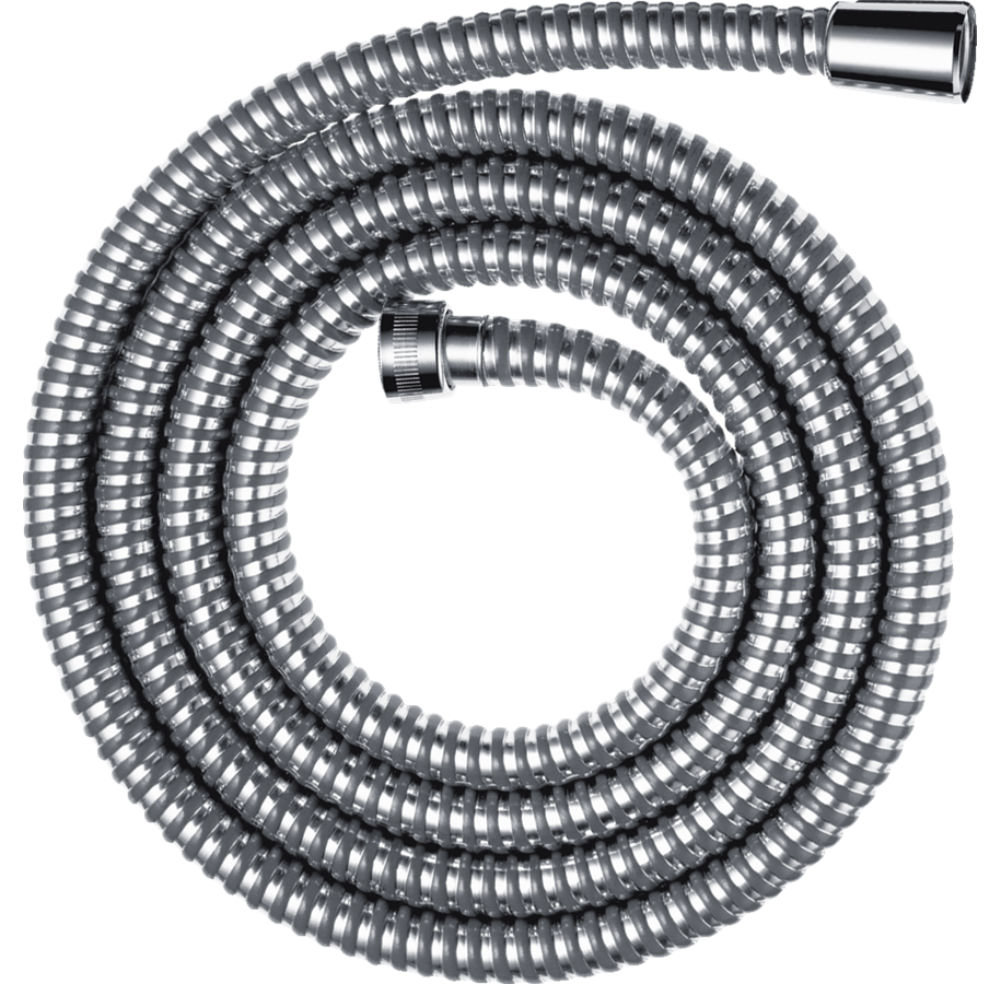 Hansgrohe Metaflex bruseslange i krom med spiralviklet kunststofoverflade